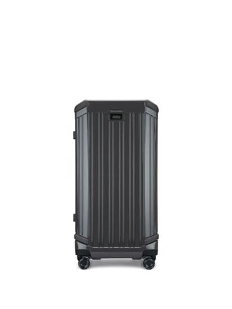 Piquadro Hardside four-wheel ridged luggage - unisex - Polycarbonite/Polyester - One Size - Grey