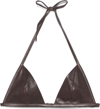 Rick Owens Top in pelle - Marrone