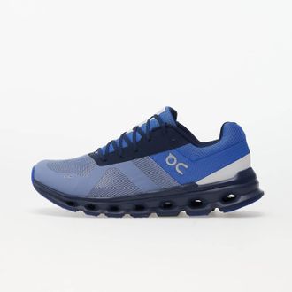 On Mens Cloudrunner Running Shoes In Shale Cobalt