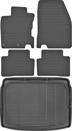 OEM Juego De Alfombrillas De Goma Para Coche Y Alfombrilla Para Maletero Para El Nissan Qashqai Ii Crossover De 2014