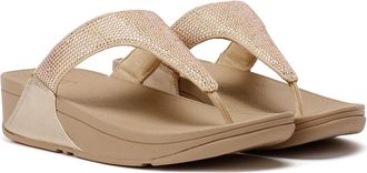 FitFlop Fitflop Lulu Crystal WoMens Latte Beige Sandals - Size UK 4