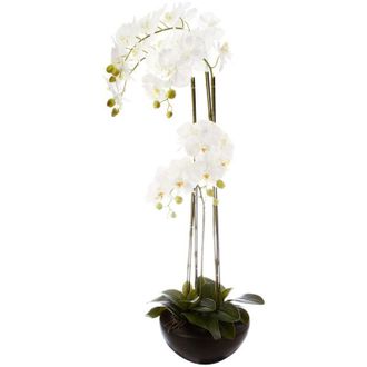 Atmosphera Atmosphera - Orchidea artificiale in vaso di ceramica H115cm cr&eacute;ateur dint&eacute;rieur
