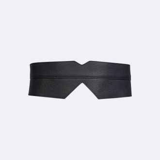 Florez jeans Womens Chalt&eacute;n Slim Leather Belt In Black