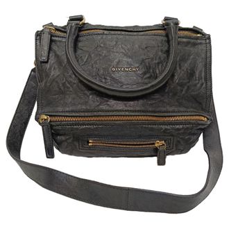 Givenchy Givenchy Kleine Pandora Tas in Zwart Verouderd Leer