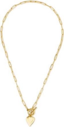 Sterling Forever Heart Toggle Pendant Necklace in Gold at Nordstrom Rack
