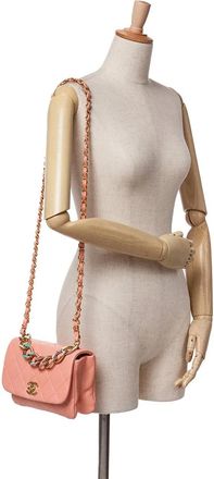 Chanel Hobo Bags - 2021-2024 Small Lambskin Color Match Flap - Gr. unisize - in Rosa - für Damen