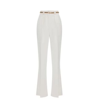 Elisabetta Franchi Pa 00141E2.360 Pantalones - Trousers - Mujer - Blanco - L
