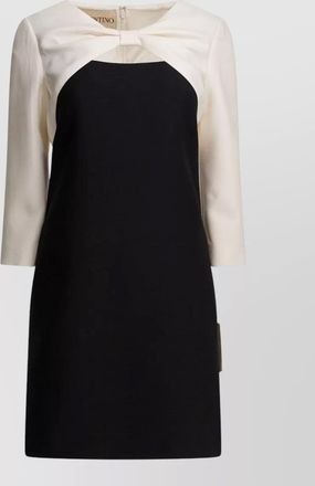 Valentino crepe couture dress bow detail knee length
