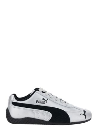 Puma Speedcat Silver Coloreed Sneakers With Logo Print On The Side And Logo Lettering On The Side In Leather Blend Unisex