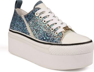 Zigi Soho Koralay Rhinestone Platform Sneaker in Blue Canvas at Nordstrom, Size 11