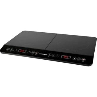 Trade Shop TrAdE Shop Traesio - Doppia Piastra Piano Cottura Ad Induzione Fornello Elettrico 3500w Cucina Nero Moderno