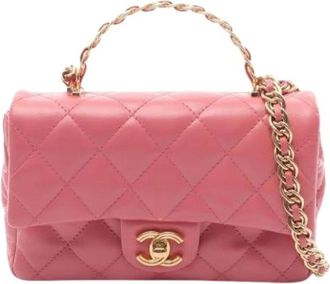 Chanel Pre-owned Vintage Shoulder Bag - Dames - Vintage Handtas - Roze - ONE Size - Leer - Vintage