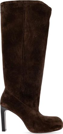 Balenciaga Fargo kniehoge laarzen - Dames - Schoenen - Bruin - Maat: 35 EU Zijde
