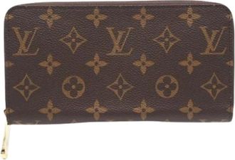 Louis Vuitton Pre-owned Lange portemonnee (bi-fold) - Dames - Vintage Accessoires - Bruin - ONE Size - Vintage