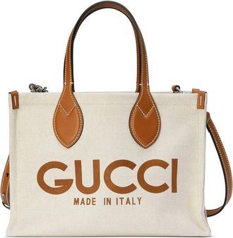 Gucci Tassen, Dames, Wit, ONE Size, Katoen, Medium Tote Bag