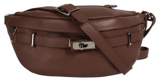 Samantha Look G&uuml;rteltasche SAMANTHA LOOK, Damen, Gr. B/H/T: 32cm x 13cm x 9cm onesize, braun, Leder, clean, Taschen G&uuml;rteltasche, echt Leder, Made in Italy