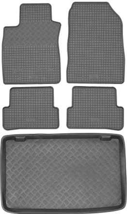 OEM Juego De Alfombrillas De Goma Para Coche Y Maletero Para Renault Clio Iii Hatchback (2005-2012)
