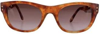 Saint Laurent Pre-owned Accessories, female, Brown, Size: ONE SIZE Pre-owned Plastic Sunglasses
