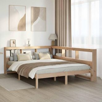 Berkfield Home Bookcase Bed without Mattress 160x200 cm Solid Wood Pine in Brown