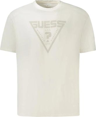 Guess Logo T-Shirt - Heren - T-shirts - Wit - 2XL - Katoen - Tops