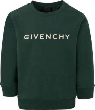 Givenchy Kids Sweatshirts, male, Green, 10 Y, Crewneck Sweatshirt with 4G Logo
