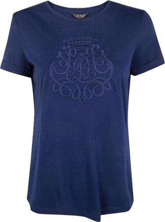Ralph Lauren Hailly T-Shirt - Dames - T-shirts - Blauw - L - Katoen - Tops