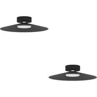 Loops 2 PACK Elegant Black Ceiling Light Fixture for Indoor Use - Semi-Flush