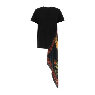 Blumarine T-Shirts, female, Black, Size: S Cotton T-shirt