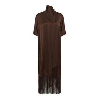 Soaked In Luxury Vestido largo - Dresses - Mujer - Marr&oacute;n - 2XL