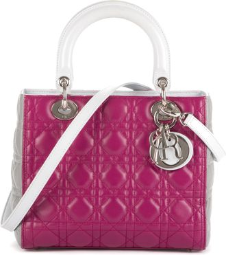 Dior Pre-owned Womens Medium Lady Zip PM Handbag - Pink - One Size