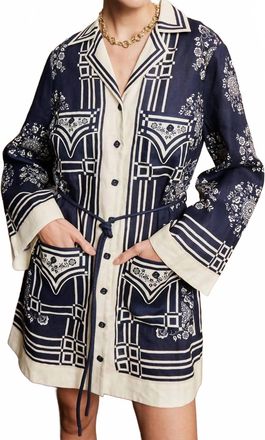 Alemais Banderra Mini Dress In Ink