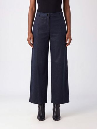Pinko High-Waisted Straight-Leg Trousers in Viscose Blend with Belt Loops