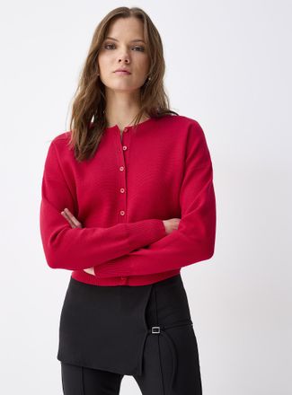 Twik Womens Fitted-waist Cardigan Sweater