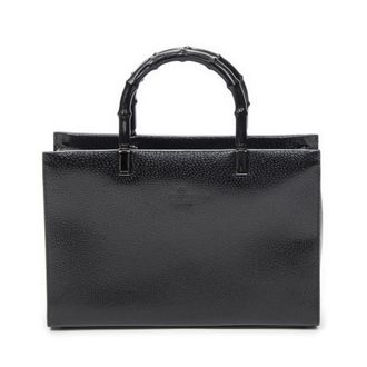 Gucci Pre-owned Womens Horizontal Bamboo Tote Handbag - Black - One Size