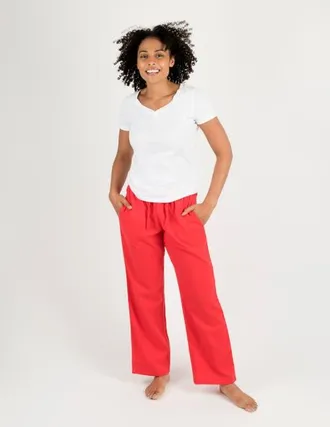 Leveret Womens Cotton Flannel Holiday Pajama Pants in Red at Nordstrom, Size Xx-Large
