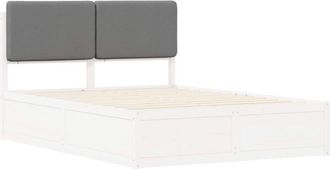 vidaXL Bed Frame with Upholstered Headboard Light Grey 200 x 200 cm vidaXL