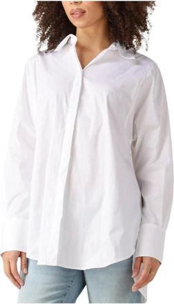 Mos Mosh MOS Mosh, Overhemden, Dames, Wit, M, Katoen, Enola Shirt Witte Blouse Stijlvol Veelzijdig
