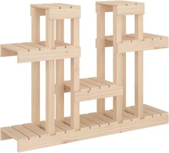 vidaXL Plant Stand 104.5x25x77.5 cm Solid Wood Pine Vidaxl