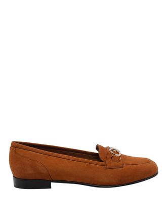 Ferragamo Gancini suede loafers