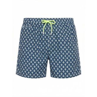 MC2 Saint Barth Beachwear, male, Blue, Size: S Lighting Micro Fantasy Swim Shorts