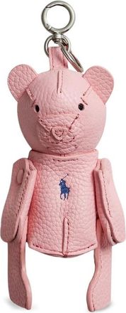 Ralph Lauren Bear leren tashanger - Dames - Sleutelhangers & Tashangers - Roze - ONE Size - Leer - Accessoires