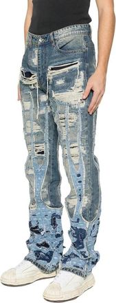 Who Decides War by Ev Bravado Straight Jeans - Heren - Regular Fit Jeans - Blauw - W36 - Jeans
