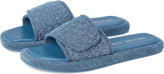 Michael Kors Suki Flat Slide Womens Sandals Union Wash : 10 M