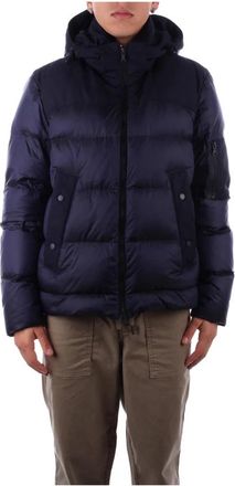 Paul & Shark Blauwe capuchon jas - Heren - Winterjassen - Blauw - S - Nylon - Jassen