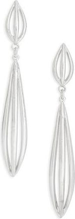 Karine Sultan Polished Elongated Oval Drop Earrings in Silver at Nordstrom Rack
