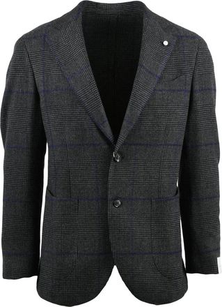 Lubiam Luigi Bianchi Virgin Wool Jacket with Rounded Silhouette and Button Closure