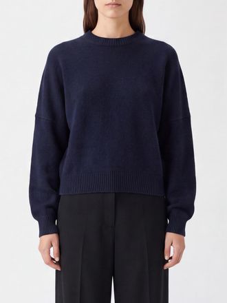 Khaite Maglia a girocollo in puro cashmere con finiture a costine