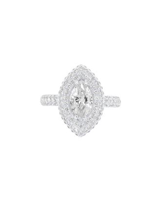 Diana M. Jewels Fine Jewelry 18K 1.90 Ct. Tw. Diamond Half-Set Ring