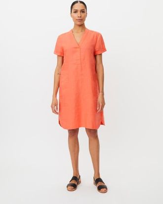 Masai Manareela Linen V-Neck Tunic Dress in Camellia at Nordstrom, Size Xx-Large
