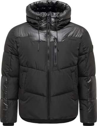 Stone Harbor Kiaano heren winterjas - gewatteerd met capuchon & glanzende inzetten